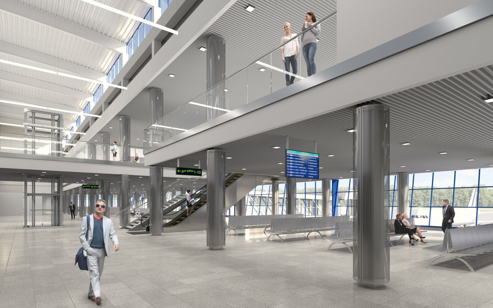 05 terminal b ktw wizualizacje hala odlotow