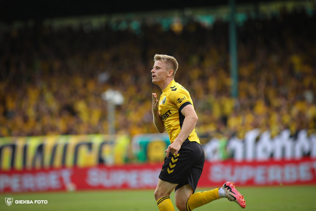 Mateusz Marzec strzelił pierwszego gola dla Gieksy w Ekstraklasie