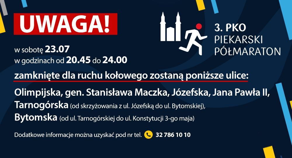 3 PKO Piekarski Polmaraton godz zamkniecia ulic