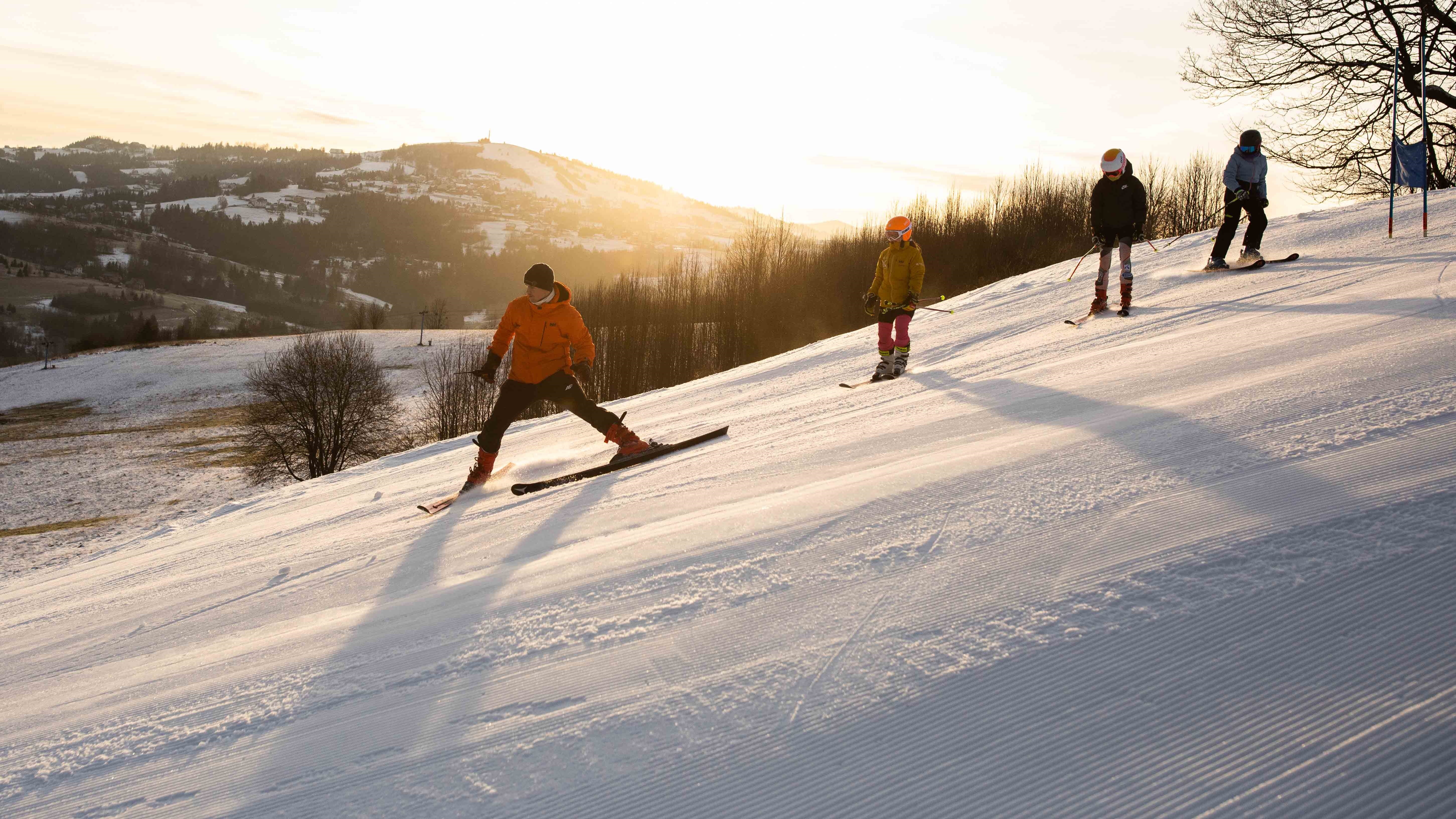 Prezydent Andrzej Duda na nartach w Wiśle