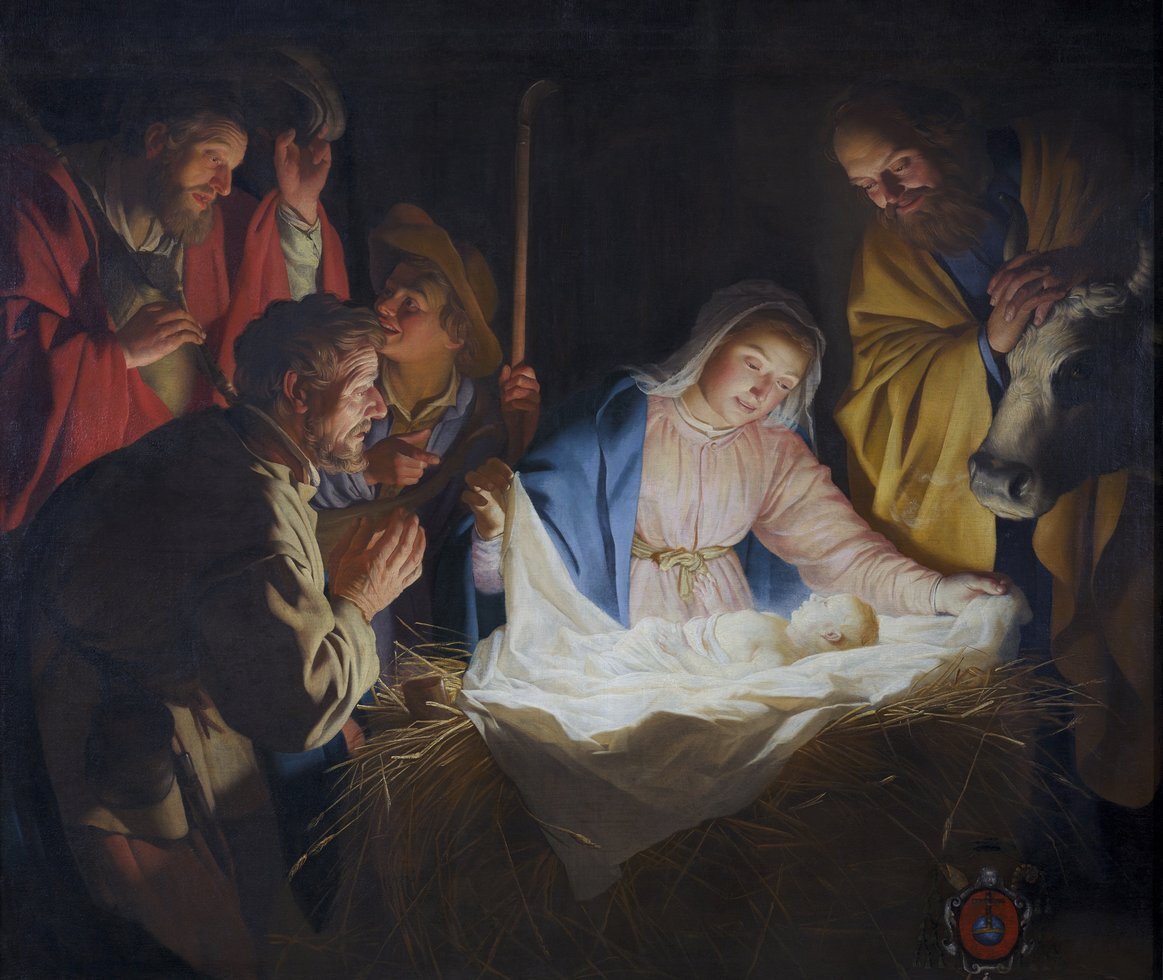 Adoration of the shepherds by Gerard van Honthorst
