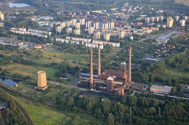 Bytom z lotu ptaka EC Szombierki 1