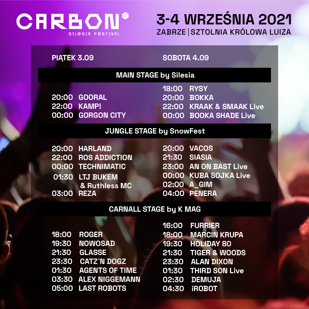 CARBON Silesia Festival rozpiska