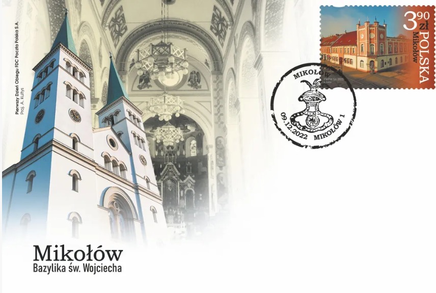 znaczek z okazji 800-lecia Mikołowa