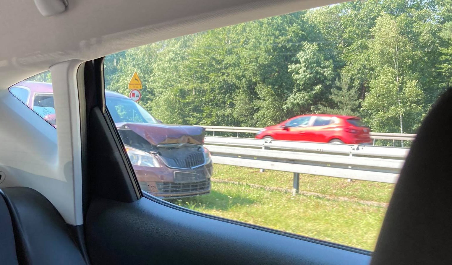 Kolizja na A4 w Myslowicach