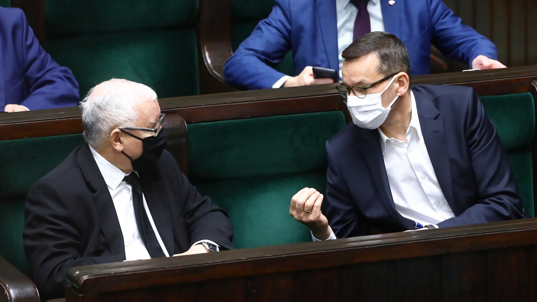 Morawiecki i Kaczynski w Sejmie