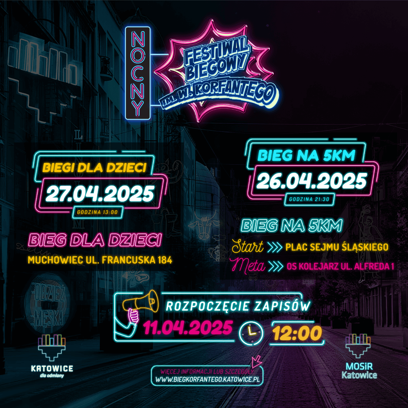 Nocny Festiwal Biegowy im W Korfantego1