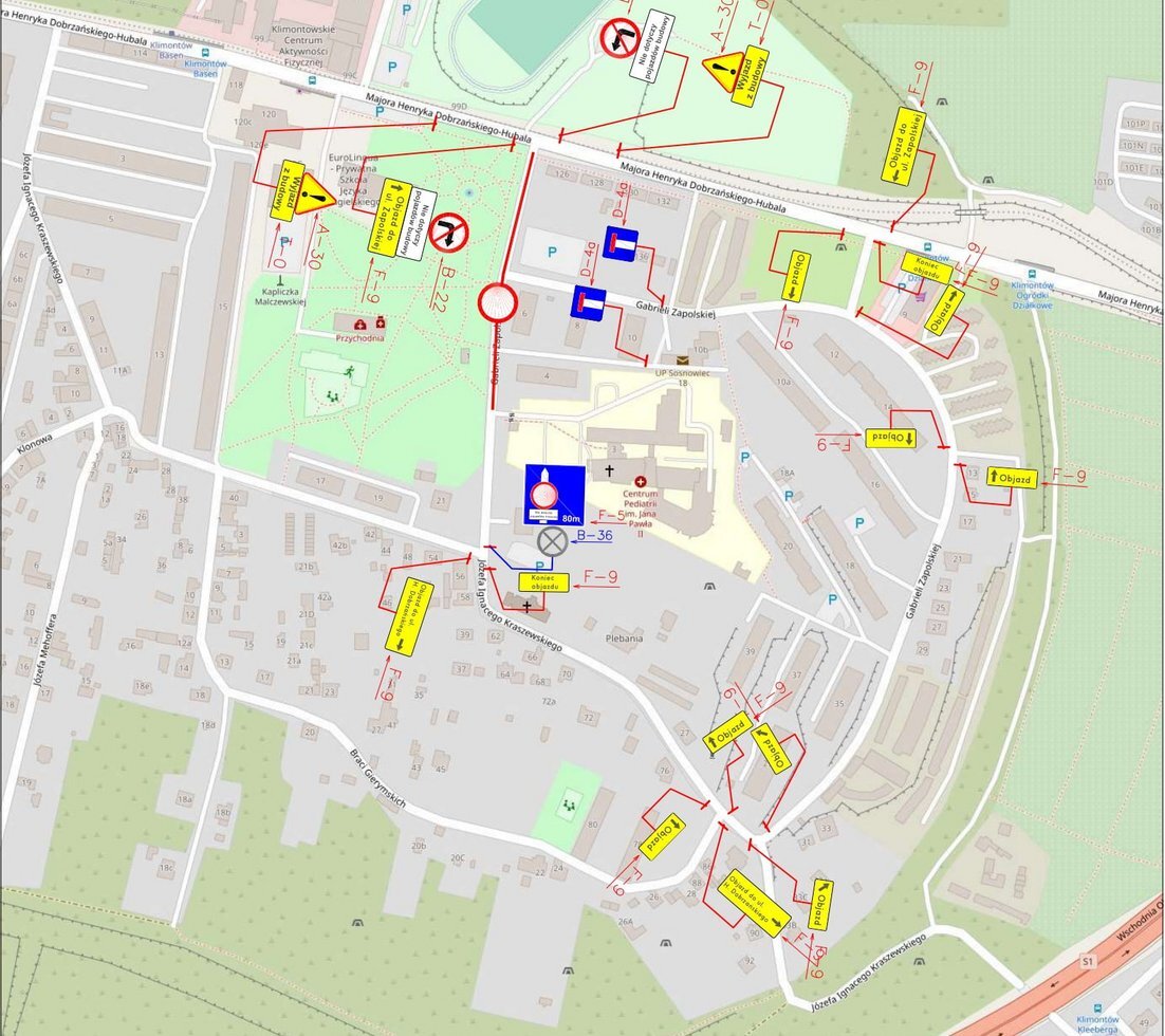 Objazdy dla kierowcow Zapolska