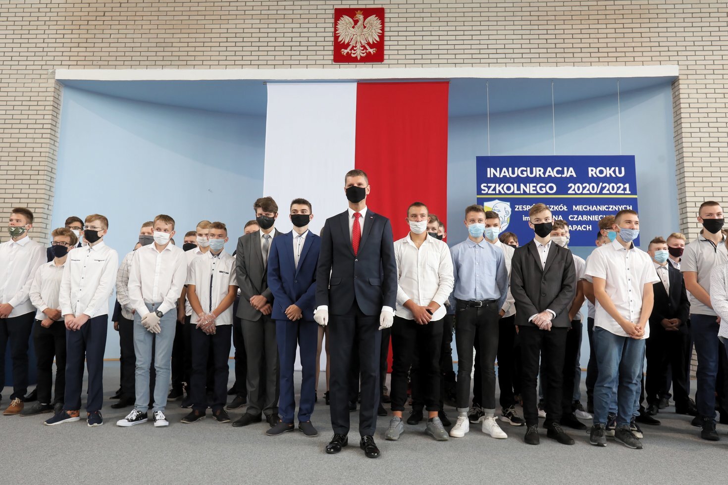 Piontkowski podczas rozpoczecia roku szkolnego