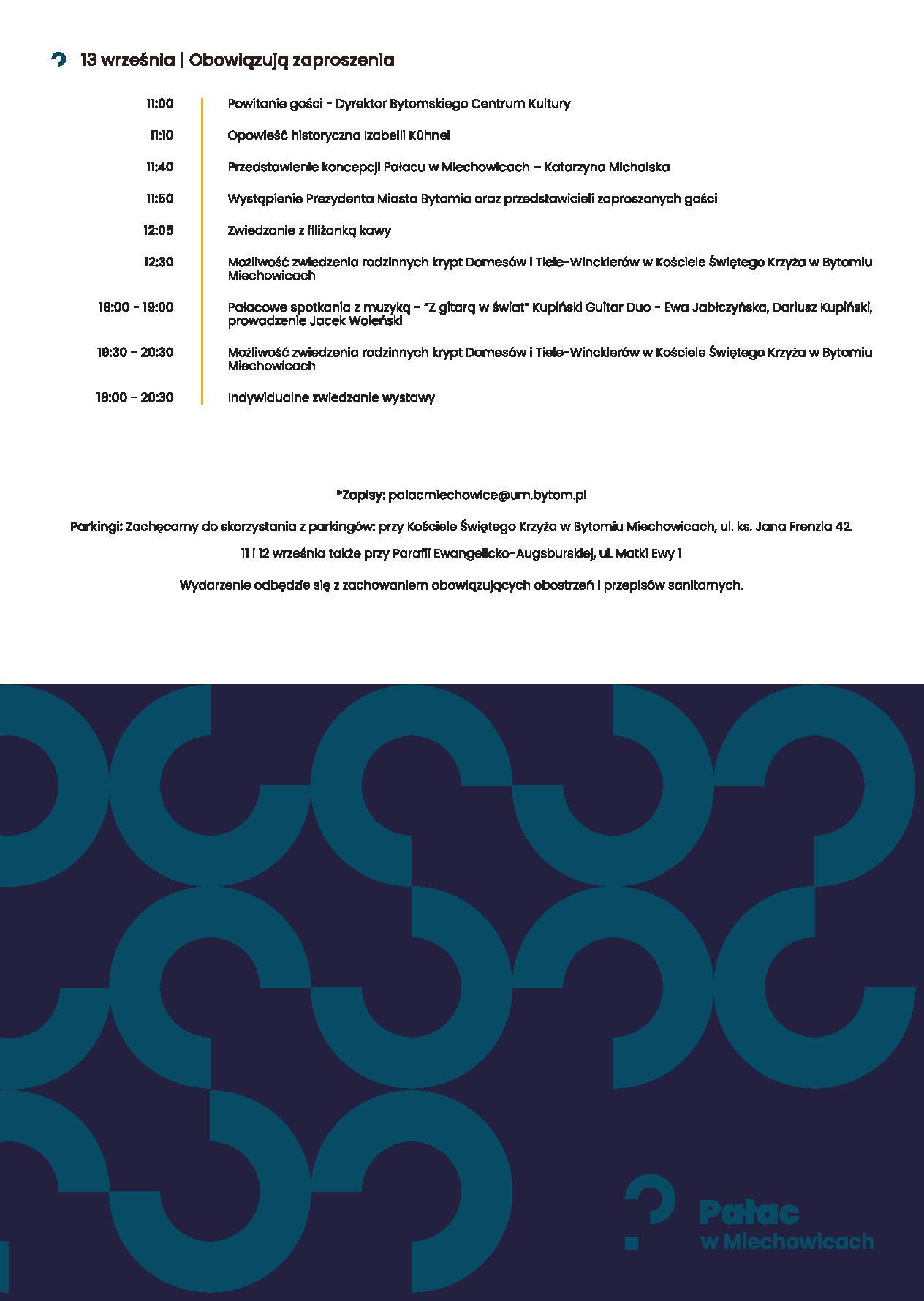Program otwarcia Palacu w Miechowicach page 002