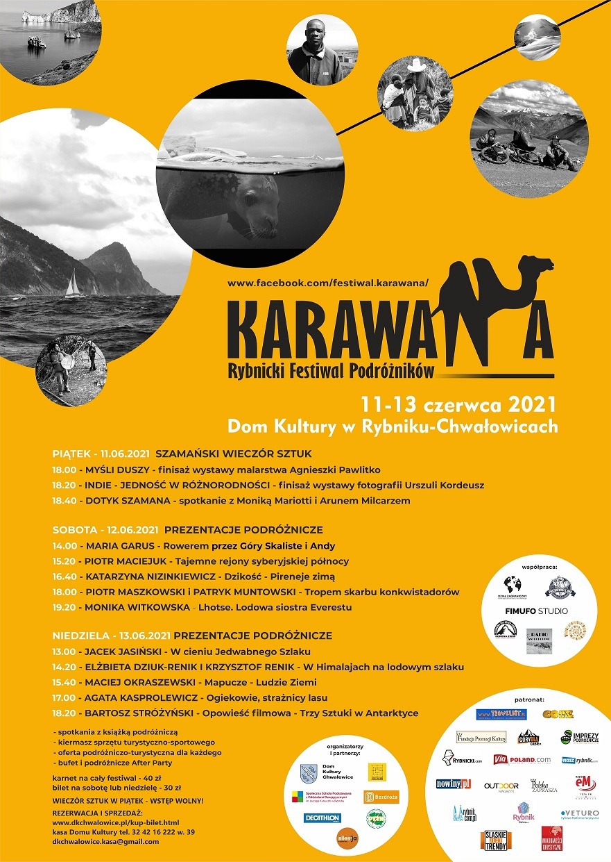 Rybnicki Festiwal Podroznikow KARAWANA plakat1