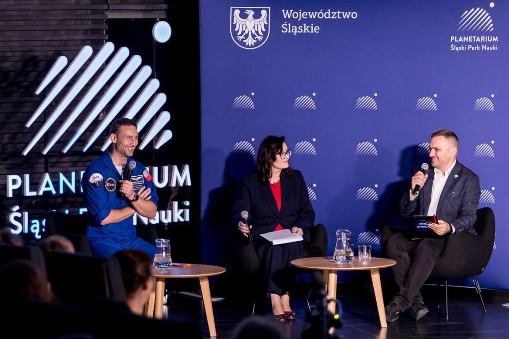 Sławosz Uznański Wiśniewski w planetarium śląskim 1