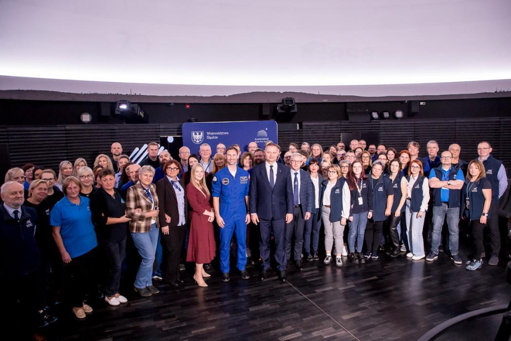 Sławosz Uznański Wiśniewski w planetarium 1