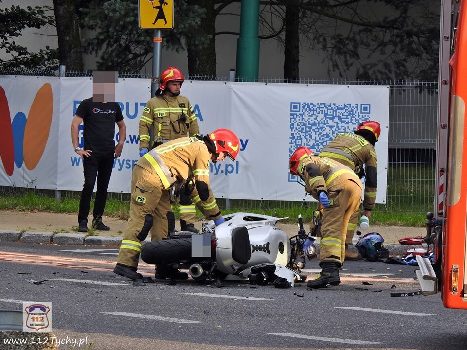 Wypadek motocyklisty ul Edukacji