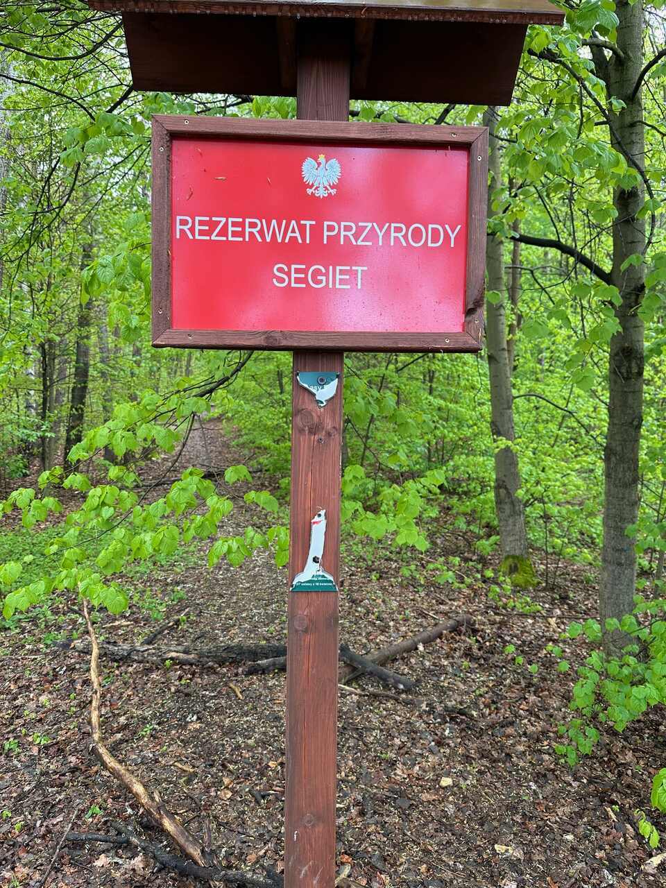 Zniszczona tablica informująca o zakazie ruchu