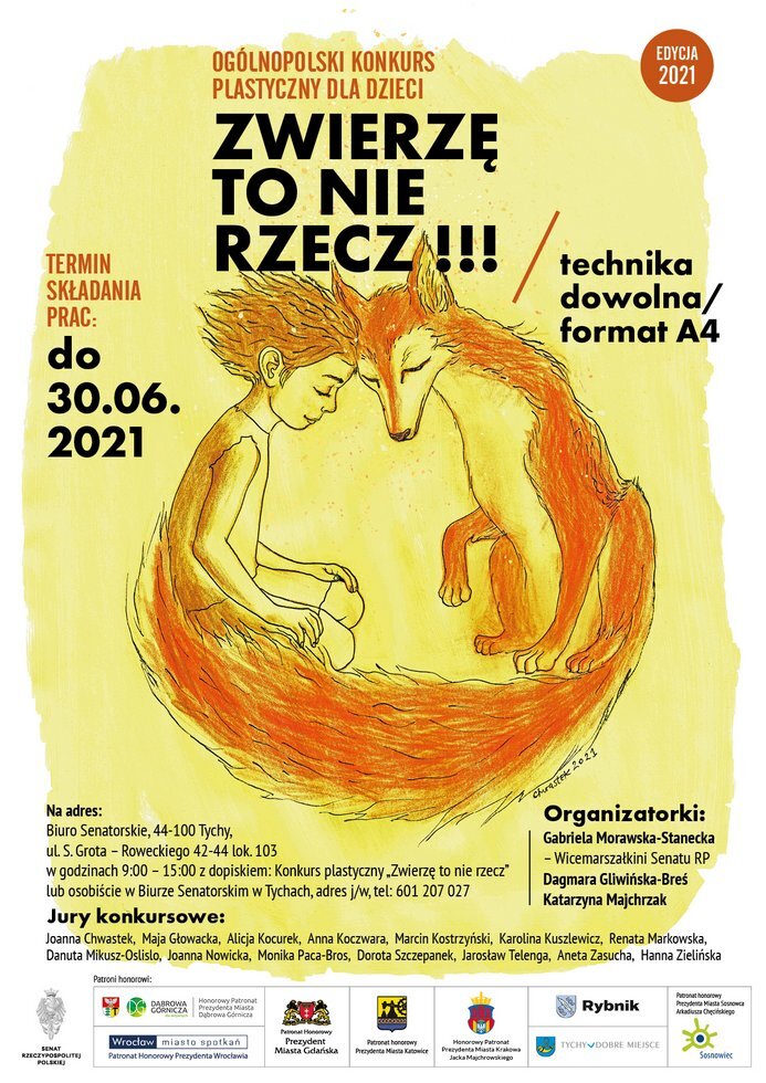 Zwierze to nie rzecz Plakat konkursowy