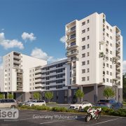 Wizualizacja budynku przy ul Kossutha materiał RISER