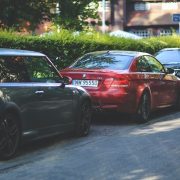 Cars red car parking