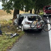 Czarny alert drogowy