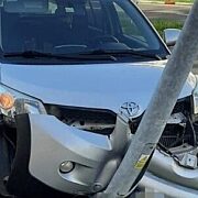 Pijana wjechala w latarnie