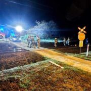 Potracenie przez pociag w lodygowicach