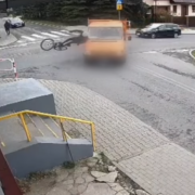 Potrącenie rowerzysty w myslowicach