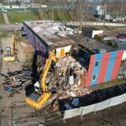 Rozbiórka budynku klubowego Polonii Bytom