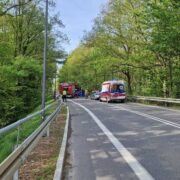 Wypadek motocyklisty lyski