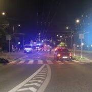 Wypadek motocyklisty w tychach