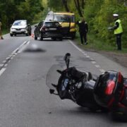 Wypadek motocyklisty
