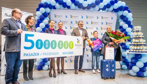 2023 11 03 pięciomilionowy pasazer katowice airport