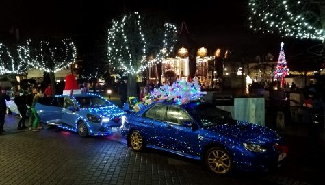 parada świątecznych samochodów w Żorach
