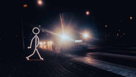 odblaskowe postacie na przejściach dla pieszych