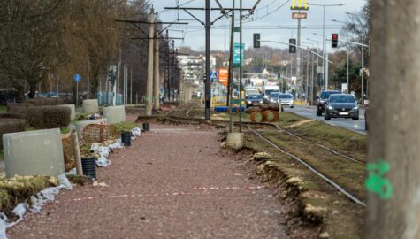 Przebudowa torowiska Stroszek