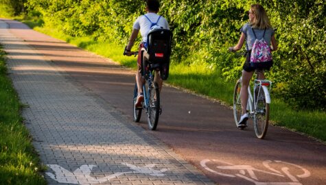 Mieszkańcy chętnie korzystają z nowej infrastruktury rowerowej w Katowicach fot Rafał Klimkiewicz