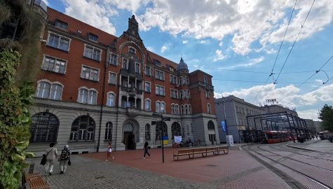 Naprzeciwko wejscia do dawnego Muzeum Slaskiego ma zostac zainstalowana lawka z pnaczami fot KAW