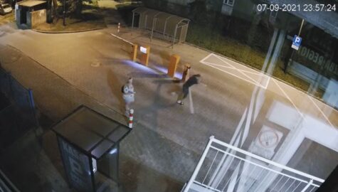 Piekary Slaskie wandal szlaban
