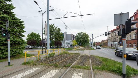 Skrzyżowanie przejazd drogowo tramwajowy ul Świętochłowicka i Fabryczna