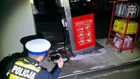 Wyciek gazu na stacji