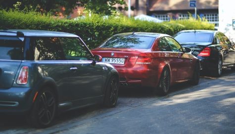 Cars red car parking