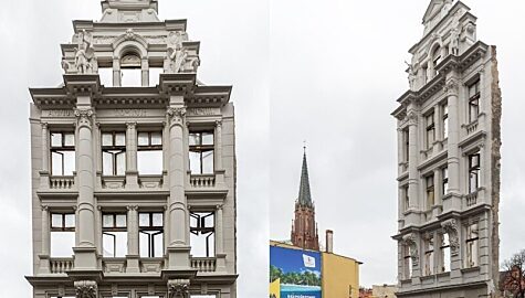 zabytkowa elewacja przy ul. Kwietniewskiego 11