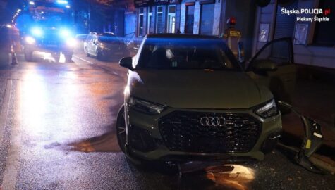 Pijana uderzyla w budynek