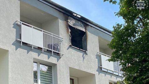 Podpalenie mieszkania w tychach