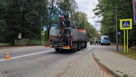 Potracenie przez samochod ciezarowy