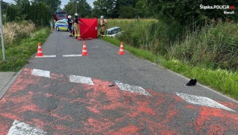 Potracenie rowerzysty w bieruniu