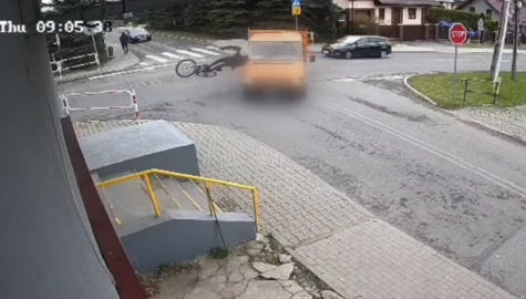 Potrącenie rowerzysty w myslowicach