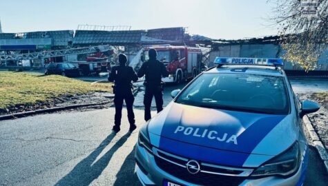 Pozar pawilonu w rudzie slaskiej