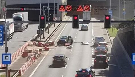 Tunel zamkniety zderzenie mokka