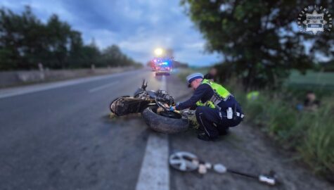 Wypadek motocyklisty bierun