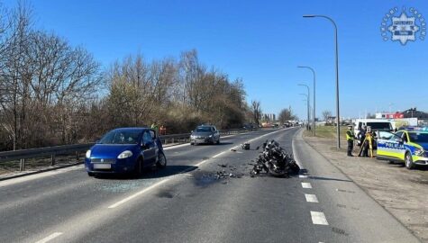 Wypadek motocyklisty tychy